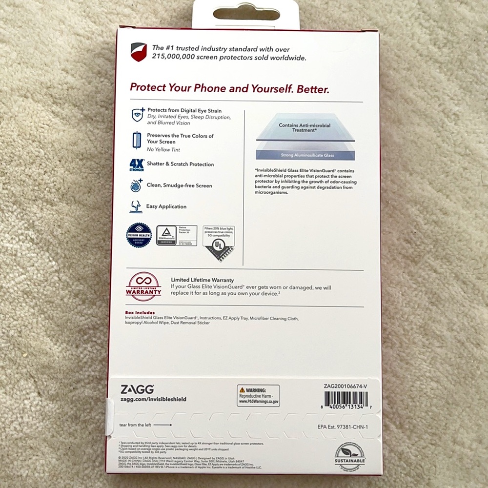 Blue Light Filter Glass Screen Protector - Picture 2 of 3